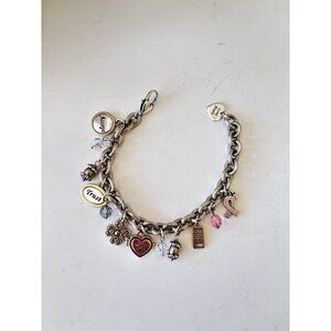 Brighton Breast Cancer Awareness Charm Bracelet Power of Pink Heal Trust Love 8"